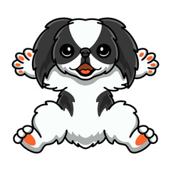 Cute japanese chin dog cartoon