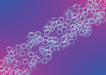 Detergent foam. Soap bath bubble and suds for bathtub. Shampoo.