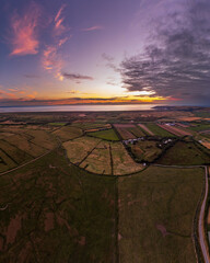 sunset over the fields