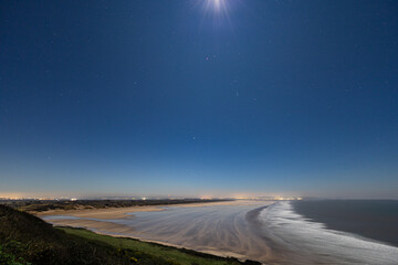 moon over the beach