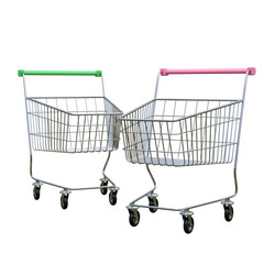 Shopping cart with transparent background 3d render illustration