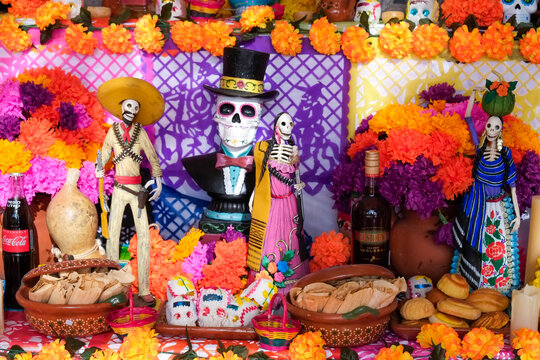 Cabo San Lucas, Mexico. Dia de los Muertos altar.