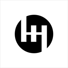 Fototapeta premium HH Letter Logo Design Template