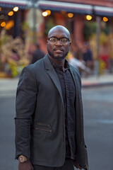 Urban man with glasses portrait