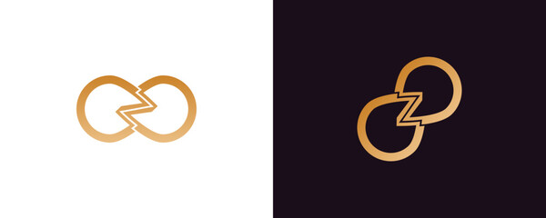 elegant and luxury letter Z infinity logo, classy infinity with initial Z letter Mark logo template