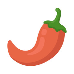 Chili Pepper Sign Emoji Icon Illustration. Spicy Hot Vector Symbol Emoticon Design Clip Art Sign Comic Style.