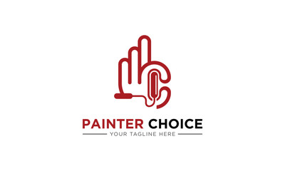 Obraz premium logo Painters choice, house paint, repair, painting services, painting, home, house, logo Vector logo template