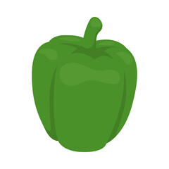 Bell Pepper Sign Emoji Icon Illustration. Vegetables Vector Symbol Emoticon Design Clip Art Sign Comic Style.