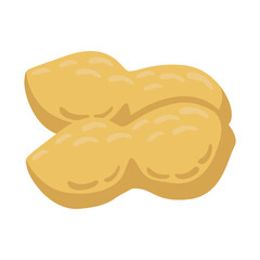 Nuts Sign Emoji Icon Illustration. Peanuts Vector Symbol Emoticon Design Clip Art Sign Comic Style.