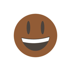 Grinning face with big eyes. funny yellow emoticon. smiling emoticon character design. Isolated 3D. Vector Emoji. for web interface