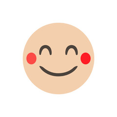 Smile. funny yellow emoticon. emoji. isolated in white background. for emoticon characters design collection. for ui interface