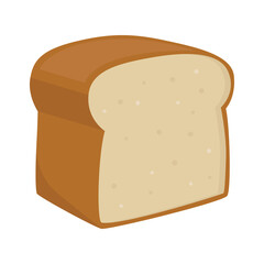 Loaf of Bread Sign Emoji Icon Illustration. Bakery Vector Symbol Emoticon Design Clip Art Sign Comic Style.