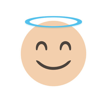 Angel, means being as innocent and pure as an angel. 3D stylized vector icon. realistic emoticon. Isolated 3D. Vector Emoji. for interface