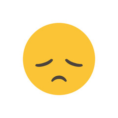 Sad, sad face, sorrowful. 3D stylized vector icon. realistic emoticon. 3D emoticon for web. for emoticon characters design collection. for web interface