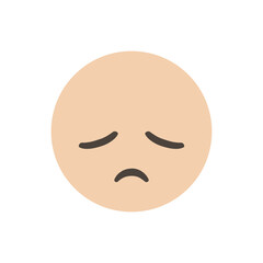 Sad, sad face, sorrowful. 3D stylized vector icon. emoji. 3D emoticon for web. Vector Emoticon. for interface