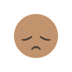 Sad, sad face, sorrowful. Vector illustration. realistic emoticon. Isolated 3D. Vector Emoticon. for ui interface