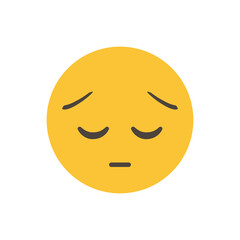 Fototapeta premium Sad, sad face, sorrowful. funny yellow emoticon. smiling emoticon character design. 3D emoticon for web. Vector Emoticon. for ui interface