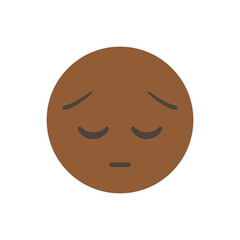 Sad, sad face, sorrowful. funny yellow emoticon. smiling emoticon character design. isolated in white background. Vector Emoji. for ui interface