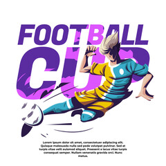 illustration of international soccer competition of a player tackling the ball