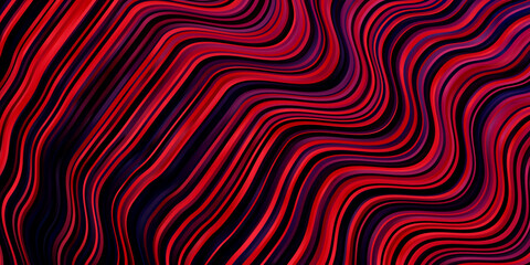 Dark Pink, Blue vector background with bent lines.