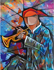 Jazz Cubist Musician