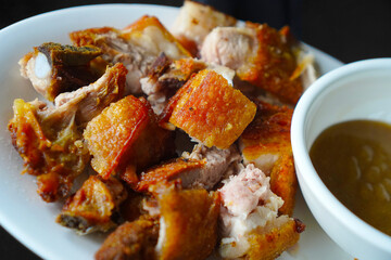 lechon kawali / fried pork