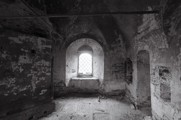 Fototapeta na wymiar indoor architecture light shadow church black and white interior