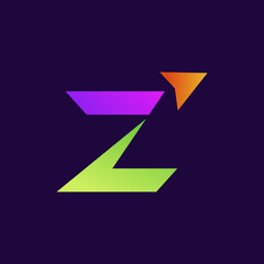 letter Z logo with arrow shape design