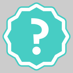Question mark, FAQ sign, Help symbol, vector mark symbols light blue style. Isolated icon.