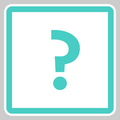 Question mark, FAQ sign, Help symbol, vector mark symbols light blue style. Isolated icon.