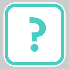 Question mark, FAQ sign, Help symbol, vector mark symbols light blue style. Isolated icon.