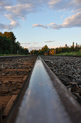 Polished rail track
