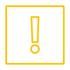 Exclamation mark, Attention sign, Caution icon, Hazard warning symbol, vector mark symbols Yellow style. Isolated icon.