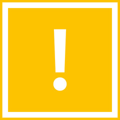 Exclamation mark, Attention sign, Caution icon, Hazard warning symbol, vector mark symbols Yellow style. Isolated icon.