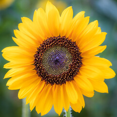 Naklejka premium Simple, Single, Sunflower