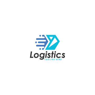 express logistics logo icon vector isolated
