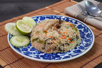 Vegetarian fried rice. Mixed vegetables vegetarian fired rice. Vegetarian food. Vegetarian festival