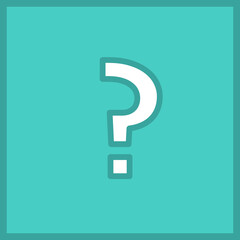 Question mark, FAQ sign, Help symbol, vector mark symbols light blue style. Isolated icon.