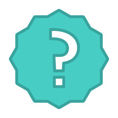 Question mark, FAQ sign, Help symbol, vector mark symbols light blue style. Isolated icon.