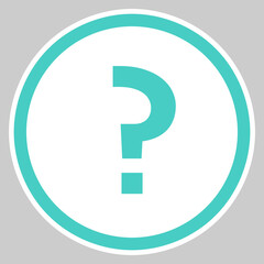 Question mark, FAQ sign, Help symbol, vector mark symbols light blue style. Isolated icon.