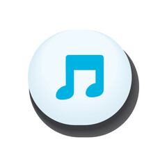 flat music button