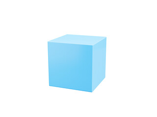 Geometric 3d cube illustration