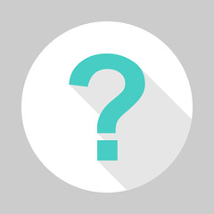 Question mark, FAQ sign, Help symbol, vector mark symbols light blue style. Isolated icon.