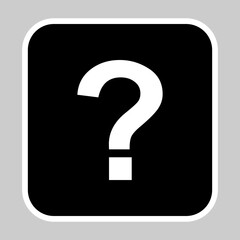 Question mark, FAQ sign, Help symbol, vector mark symbols. White outline design. Isolated icon.