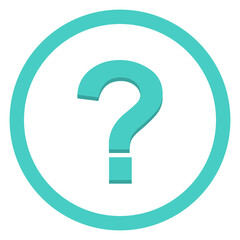 Question mark, FAQ sign, Help symbol, vector mark symbols light blue style. Isolated icon.