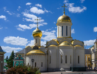 Trinity Cathedral in the Holy Trinity Sergius Lavra, built in 1423, Russia