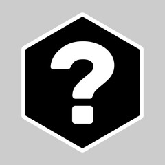 Question mark, FAQ sign, Help symbol, vector mark symbols. White outline design. Isolated icon.