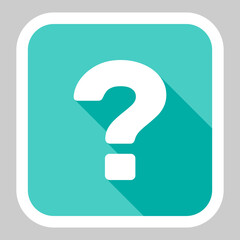 Question mark, FAQ sign, Help symbol, vector mark symbols light blue style. White stroke design. Isolated icon.