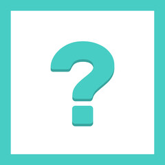 Question mark, FAQ sign, Help symbol, vector mark symbols light blue style. Isolated icon.