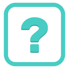 Question mark, FAQ sign, Help symbol, vector mark symbols light blue style. Isolated icon.